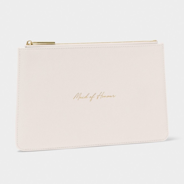 Katie Loxton 'Maid of Honour' Pearlescent White Sentiment Pouch
