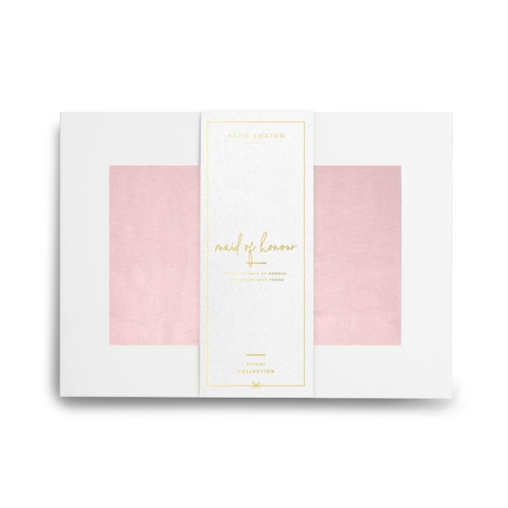 Katie Loxton 'Maid of Honour' Wrapped Up In Love Boxed Pale Pink Silky Scarf