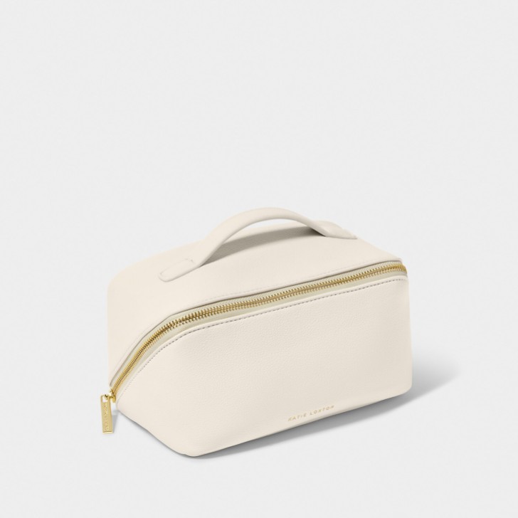 Katie Loxton Medium Off White Makeup and Wash Bag