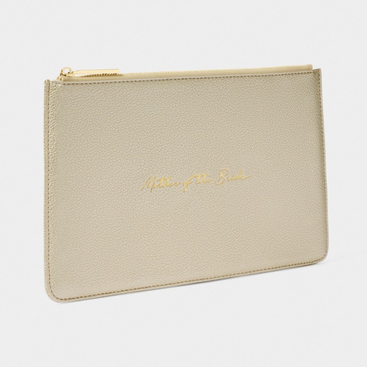 Katie Loxton 'Mother of the Bride' Metallic Gold Sentiment Pouch