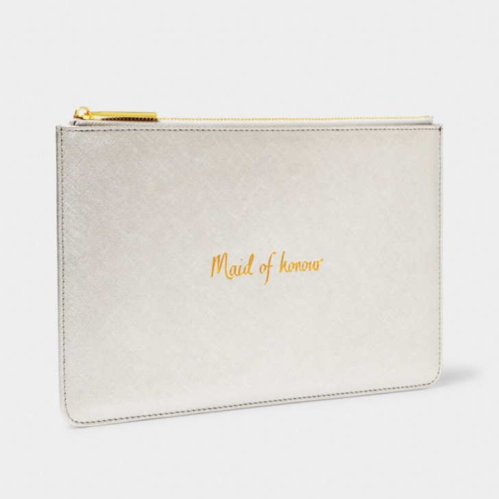 Katie Loxton pochette parfaite en argent 'Maid of Honour' (demoiselle d'honneur)