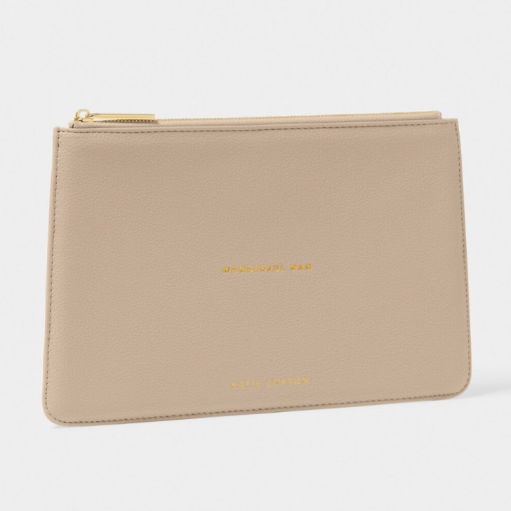 Katie Loxton pochette à sentiments 'Wonderful Nan' en taupe clair