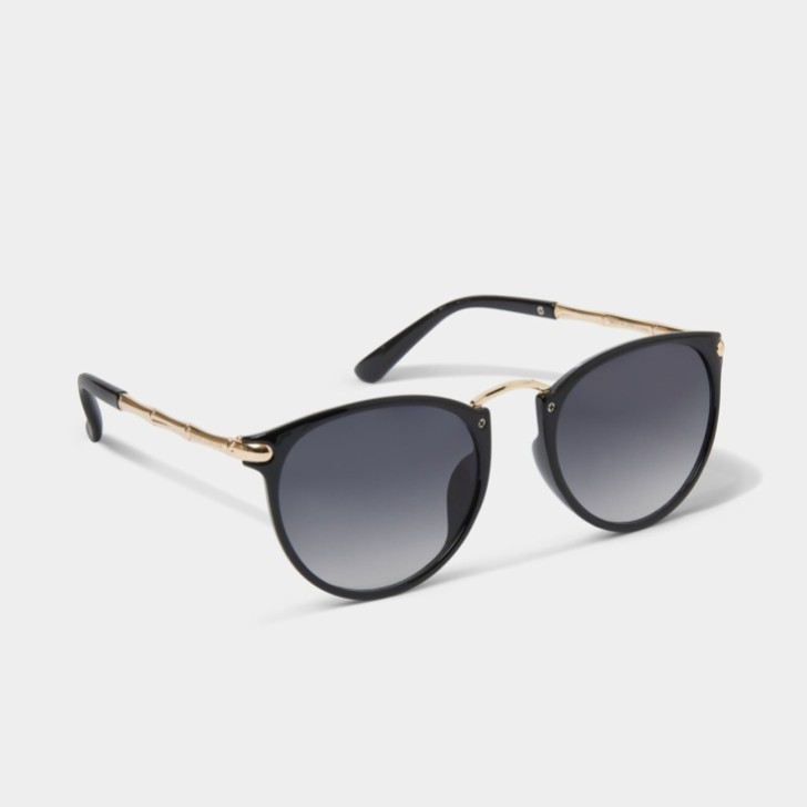 Katie Loxton Santorini Black Wide Cat Eye Sunglasses