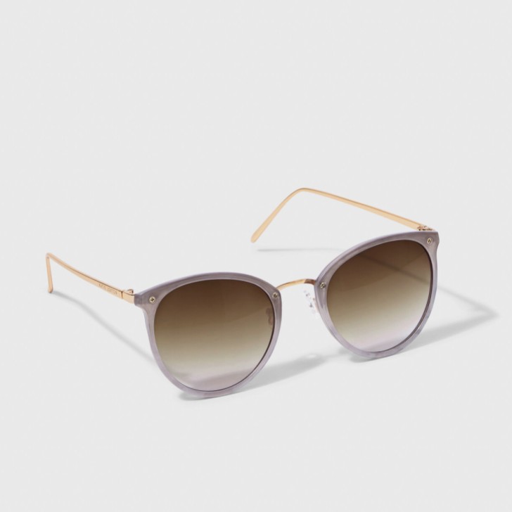 Katie Loxton Santorini Taupe Gradient Wide Cat Eye Sunglasses