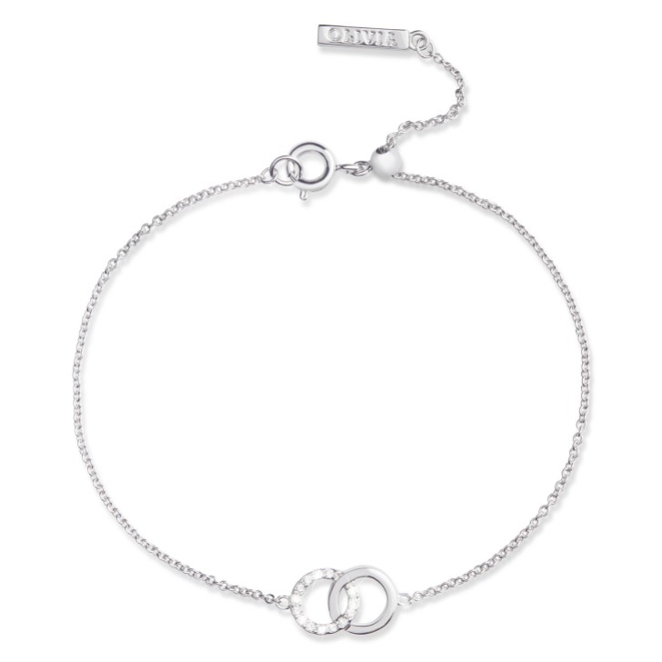 Olivia Burton Bejeweled Silver Interlink Chain Bracelet