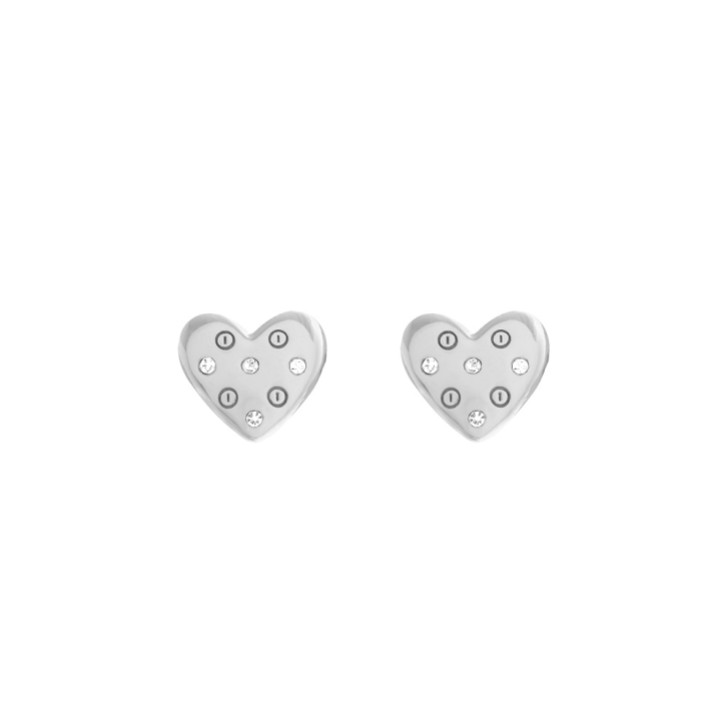 Olivia Burton Boucles d'oreilles cœur en cristal argenté