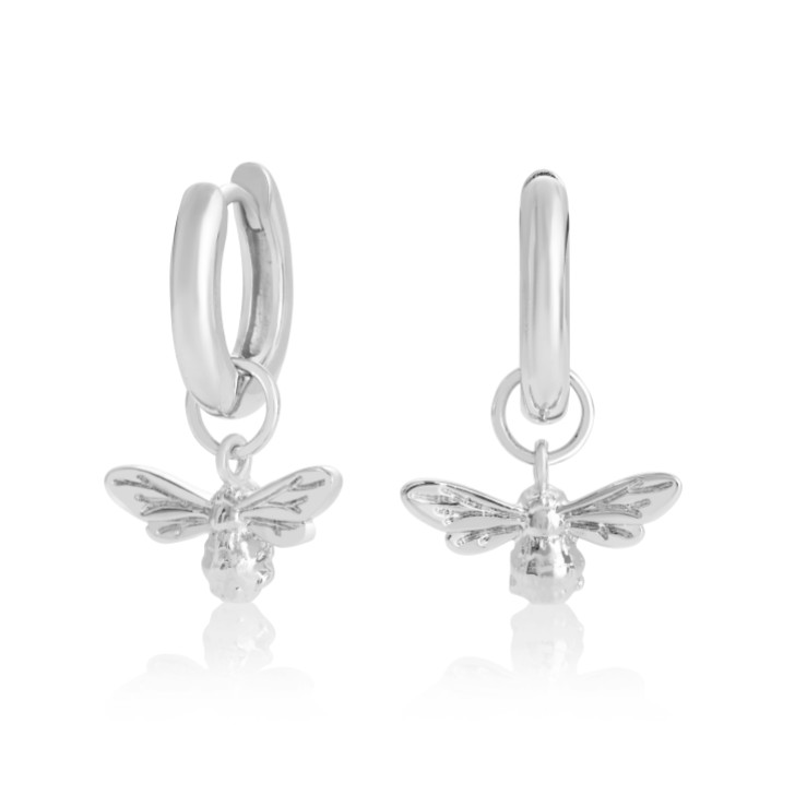 Olivia Burton Boucles d'oreilles Huggie abeille en argent