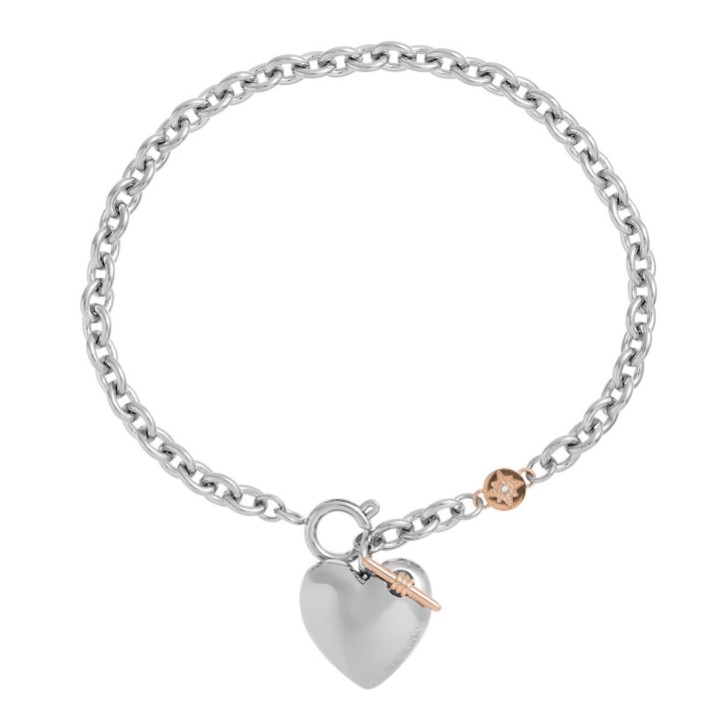 Olivia Burton Bracciale d'argento con cuore a nodo