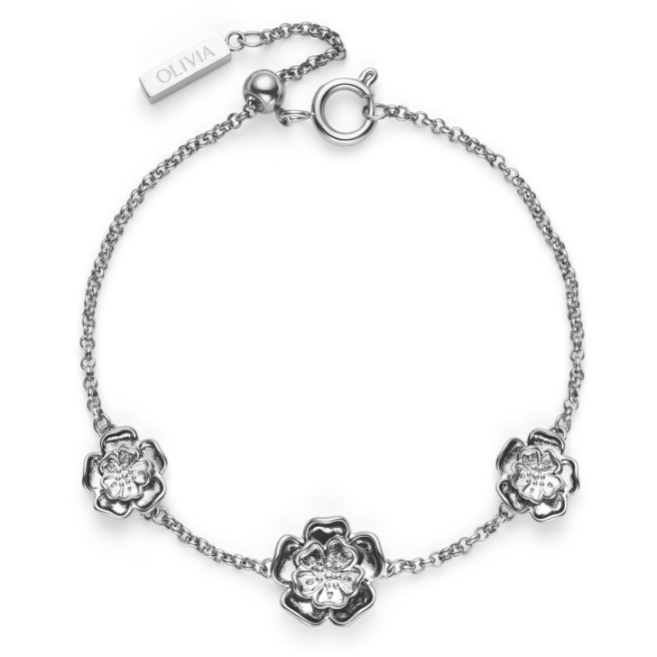 Olivia Burton Bracciale Tudor Rose in argento