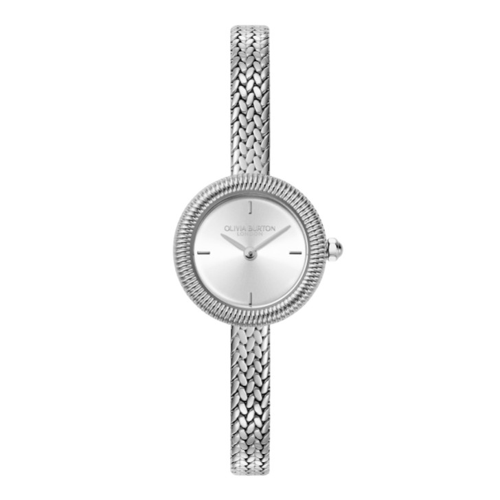 Olivia Burton Finery 20mm zierliche Silber Uhr