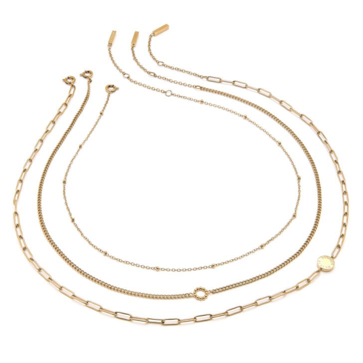 Olivia Burton Illusion Gold Stacking Necklace Set