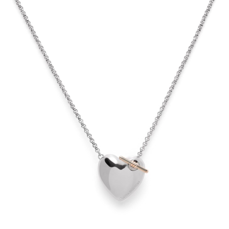 Olivia Burton Knoten-Herz-Silber-Anhänger-Halskette
