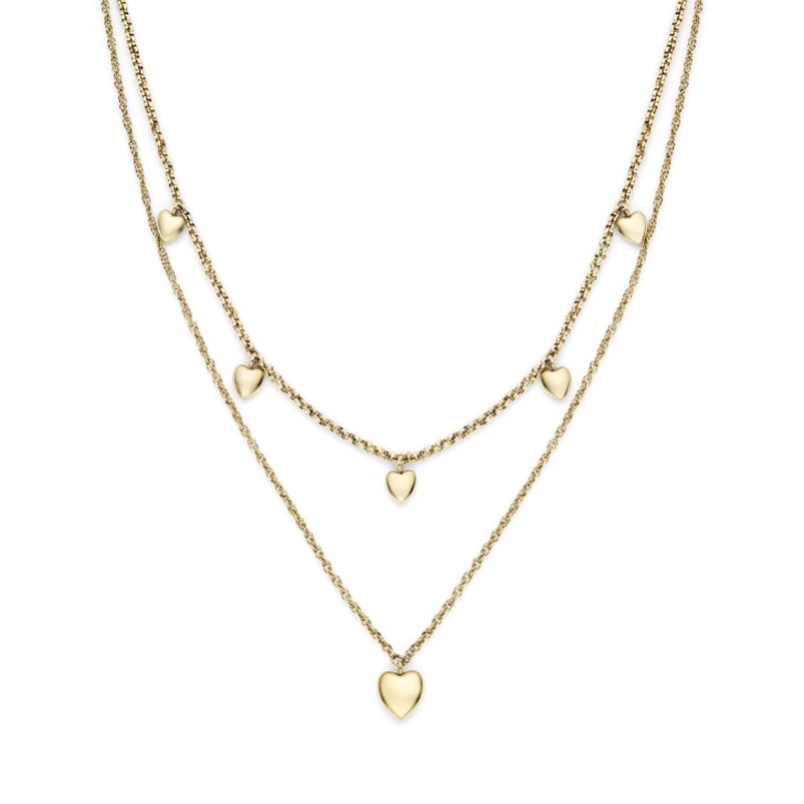 Olivia Burton Mini Heart Gold Plated Double Chain Necklace