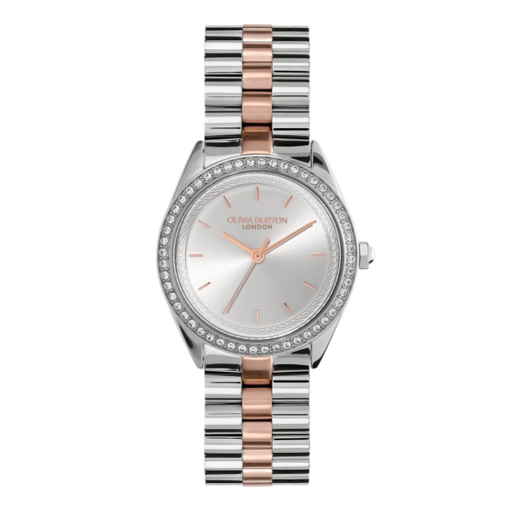 Olivia Burton Orologio con bracciale in argento e bicolore Bejewelled 34 mm