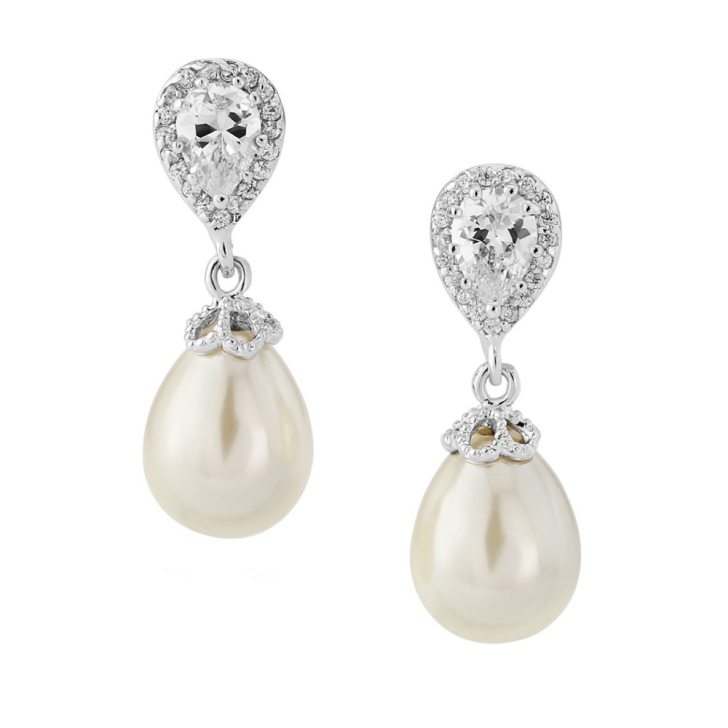 Paloma Boucles d'oreilles mariage en perles (argent)