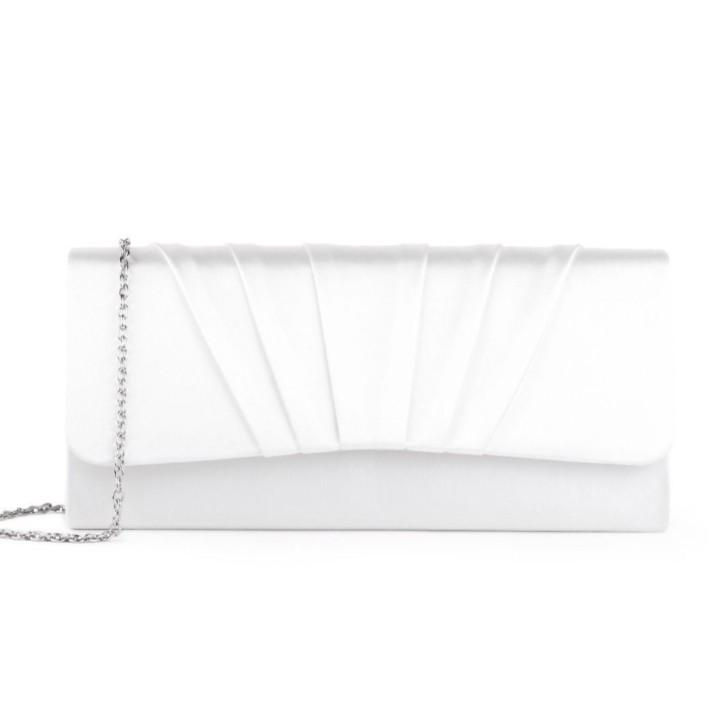 Paradox London Darrah Avorio Pochette da sposa in raso increspato