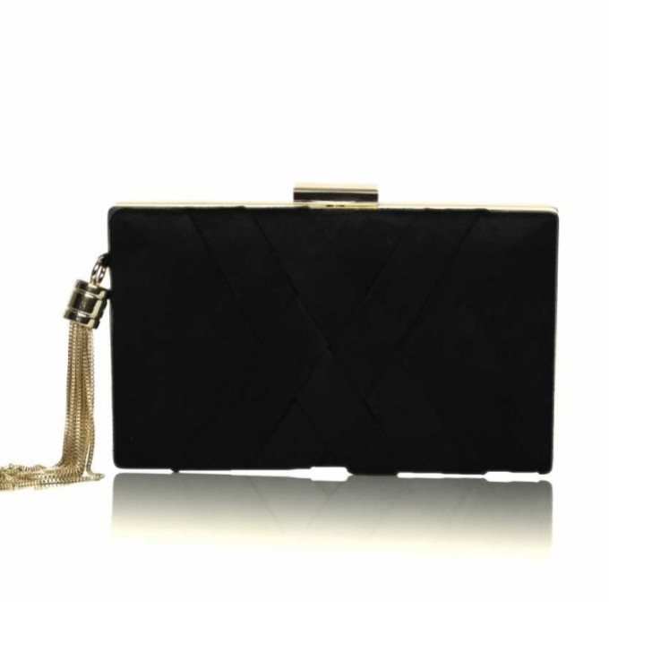 Perfect Bridal Anise Black Suede Clutch Bag