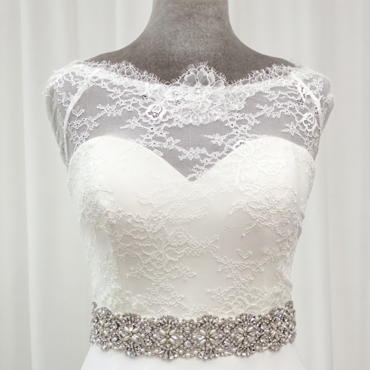 Perfect Bridal Brigitte Statement Crystal and Pearl Dress Belt