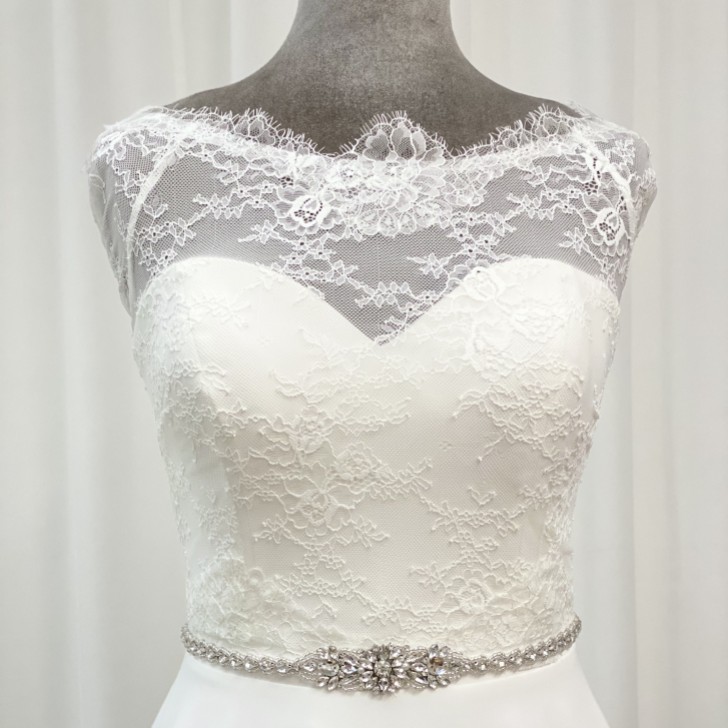 Perfect Bridal Cintura da sposa Georgia con cristalli, perle e strass