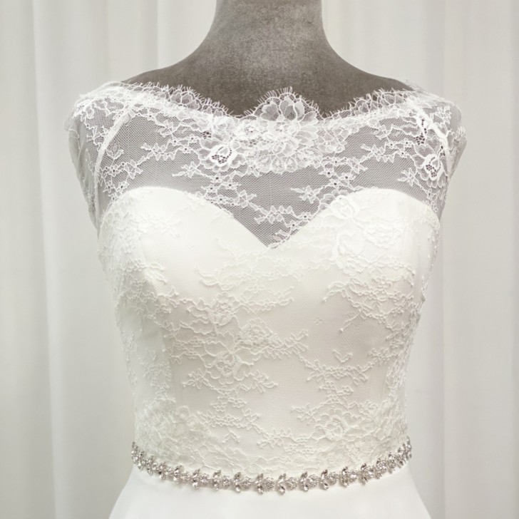 Perfect Bridal Cintura da sposa sottile Leona con diamanti