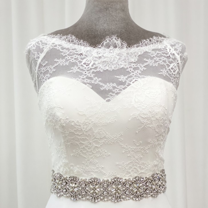 Perfect Bridal Cintura per abito con cristalli e perle Brigitte Statement