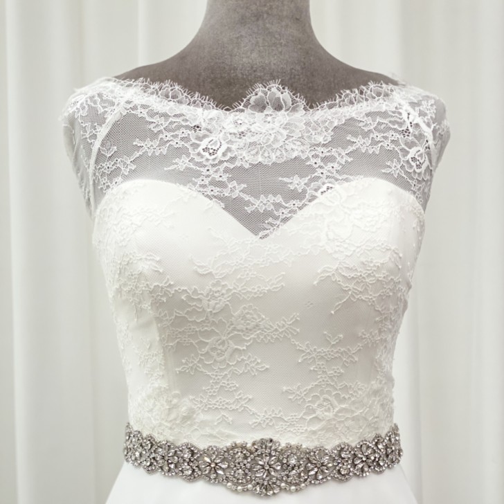 Perfect Bridal Emmy Vintage inspiriert Kristall und Perlen Kleid Gürtel