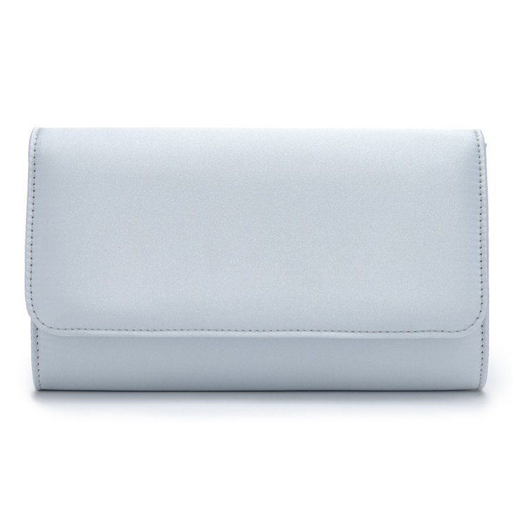 Perfect Bridal Evie Blue Satin Clutch Bag