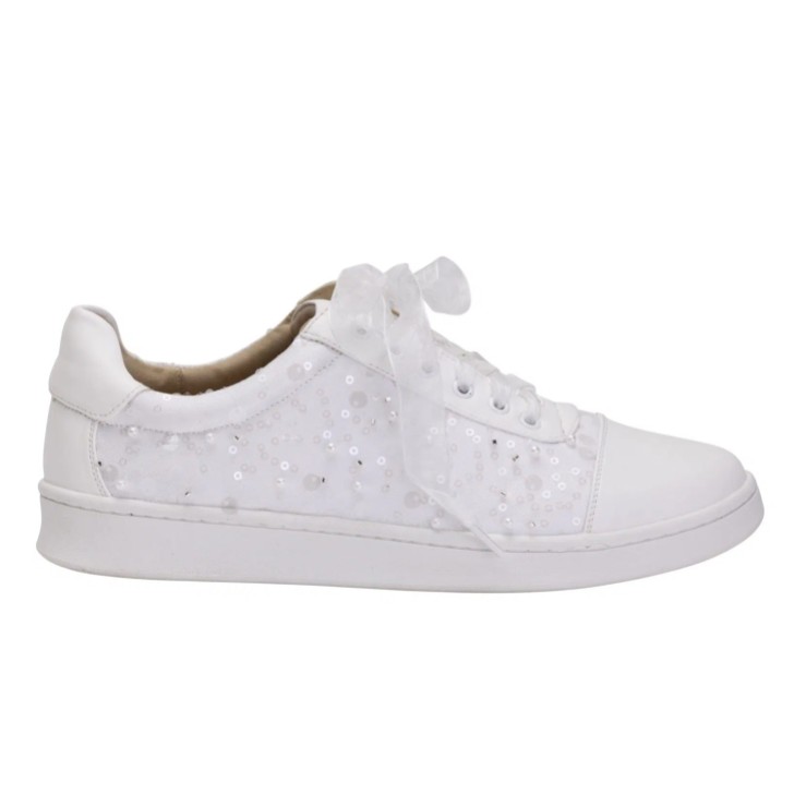 Perfect Bridal Fleur Elfenbein Pailletten verschönert Bridal Turnschuhe