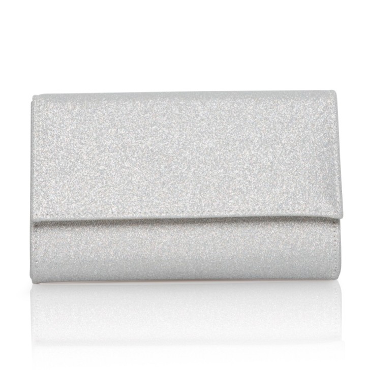 Perfect Bridal Lola Silver Shimmer Clutch Tasche