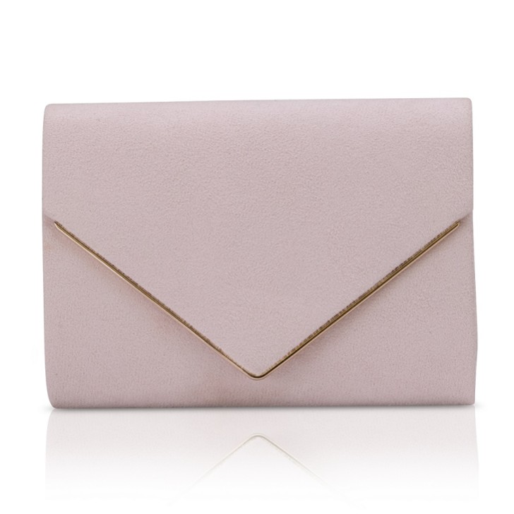 Perfect Bridal Pochette a busta in camoscio Bea Blush