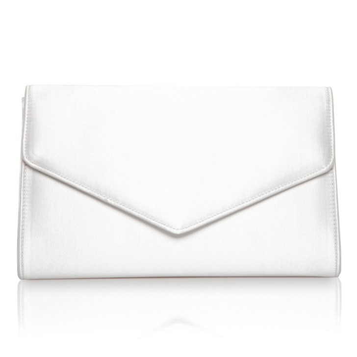 Perfect Bridal Pochette a busta in raso avorio tingibile Heather