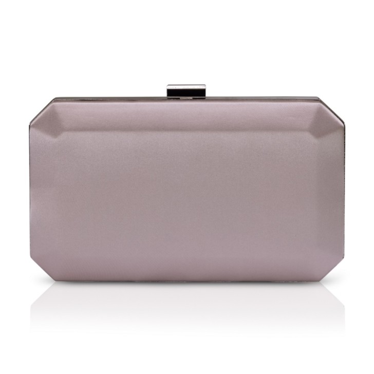 Perfect Bridal Pochette a scatola in raso grigio ebano