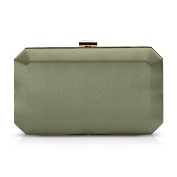 Perfect Bridal Pochette en satin vert olive ébène