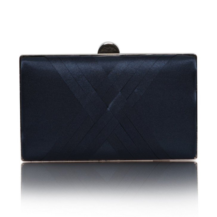 Perfect Bridal Pochette in raso Criss Cross Bay Navy