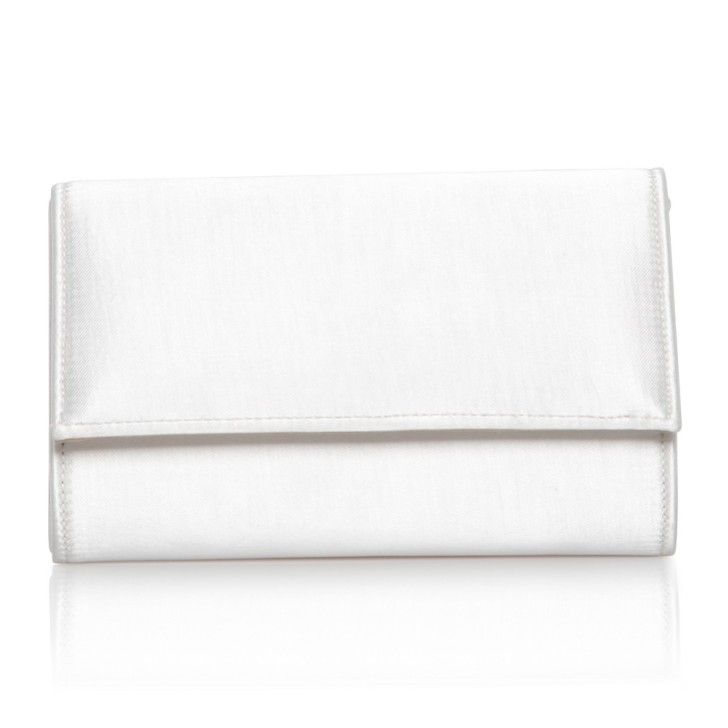 Perfect Bridal Pochette Lola en satin ivoire teintable