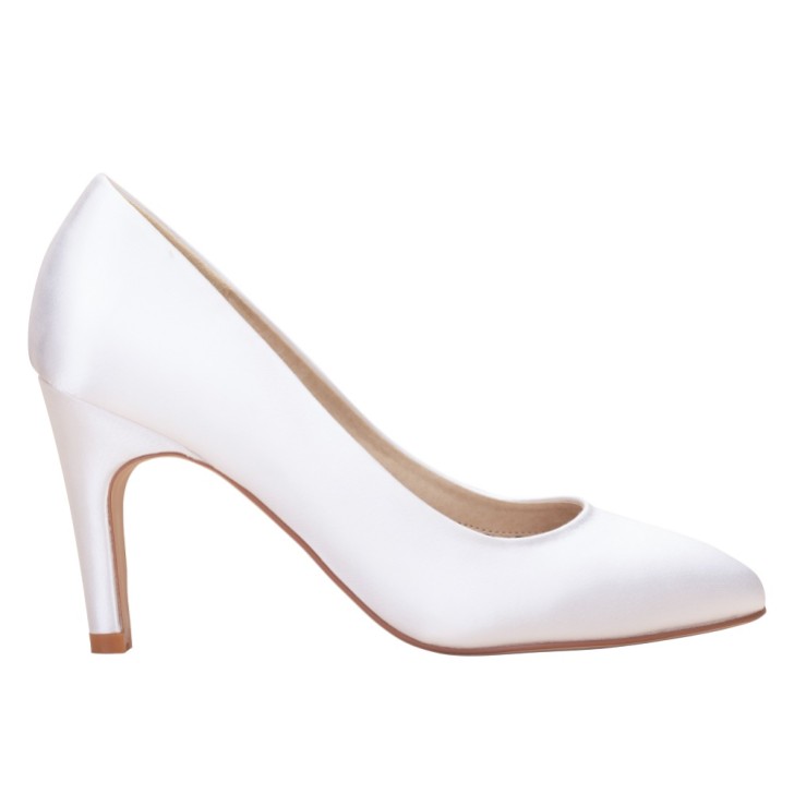Perfect Bridal Scarpe da sposa classiche in raso Parker colorabile avorio