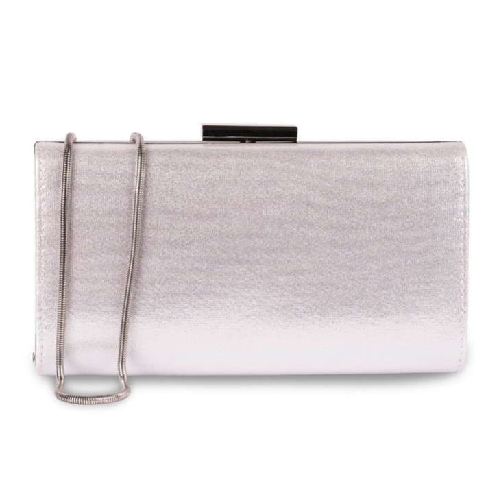 Pochette Paradox London Doria Silver Shimmer Box