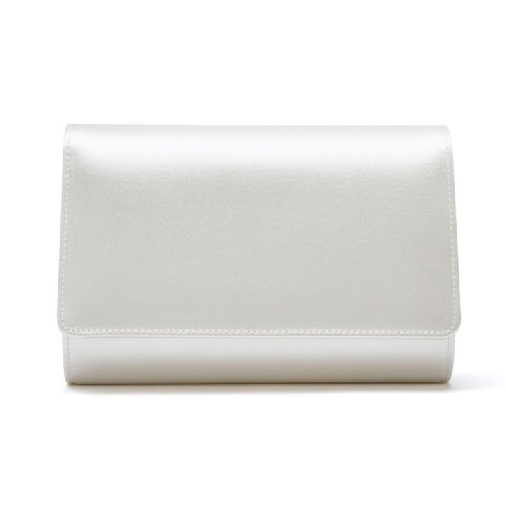 Rainbow Club Pochette da sposa in raso color avorio Dafnee