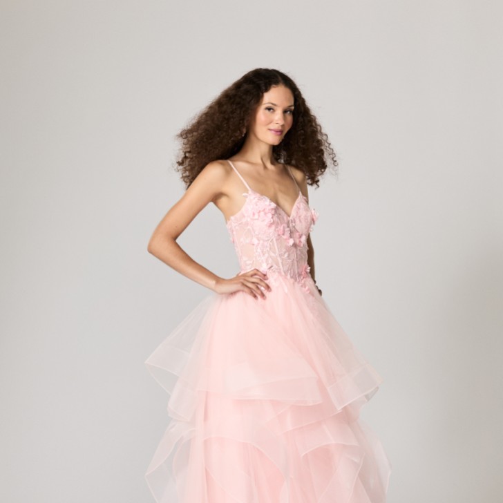 Robe de bal de fin d'année Tiffanys Dream rose pâle TFY