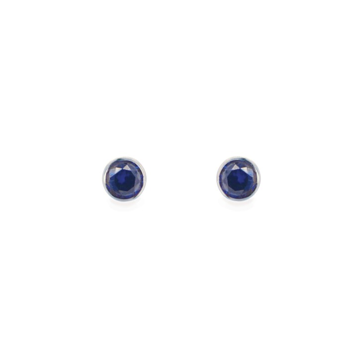 Sarah Alexander Blue Moon Indigo Zirconia Solitaire Stud Earrings
