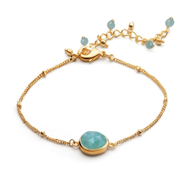 Sarah Alexander Bracciale in oro con pietre preziose Tangiers Amazonite