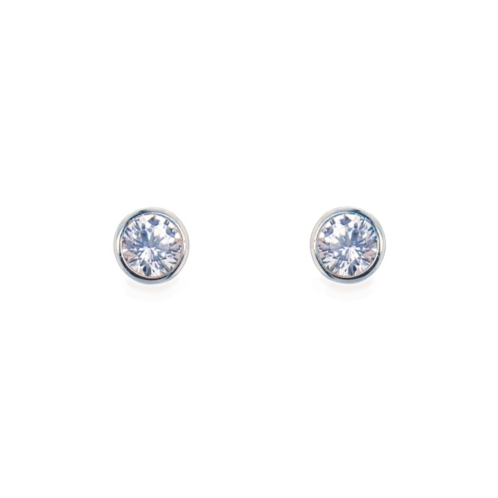Sarah Alexander Instinct Silver Solitaire Crystal Stud Earrings