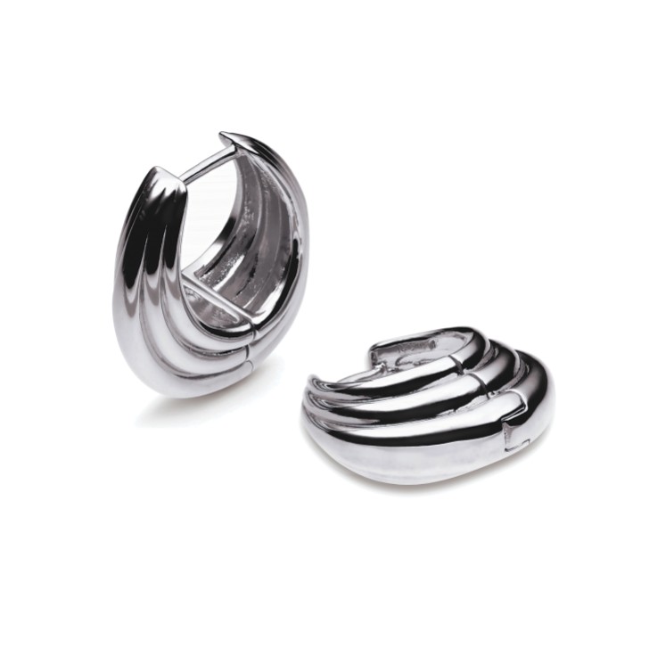 Sarah Alexander Medusa Chunky Silver Hoops (anneaux en argent)