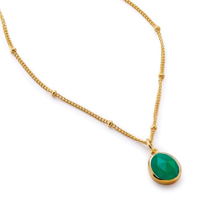 Sarah Alexander Nubia - Collier de pierres précieuses en onyx vert et or