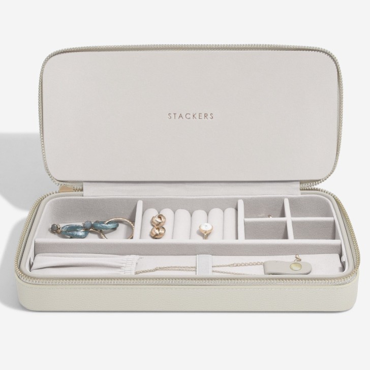 Stackers Haferflocken Sleek Halskette Zipped Travel Jewellery Box