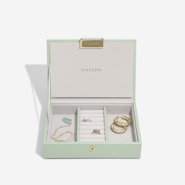 Stackers Sage Green Mini Jewelry Box