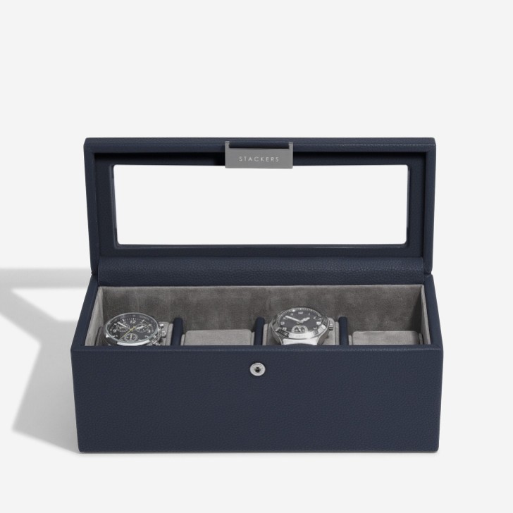 Stackers Scatola per orologi 4 pezzi Navy