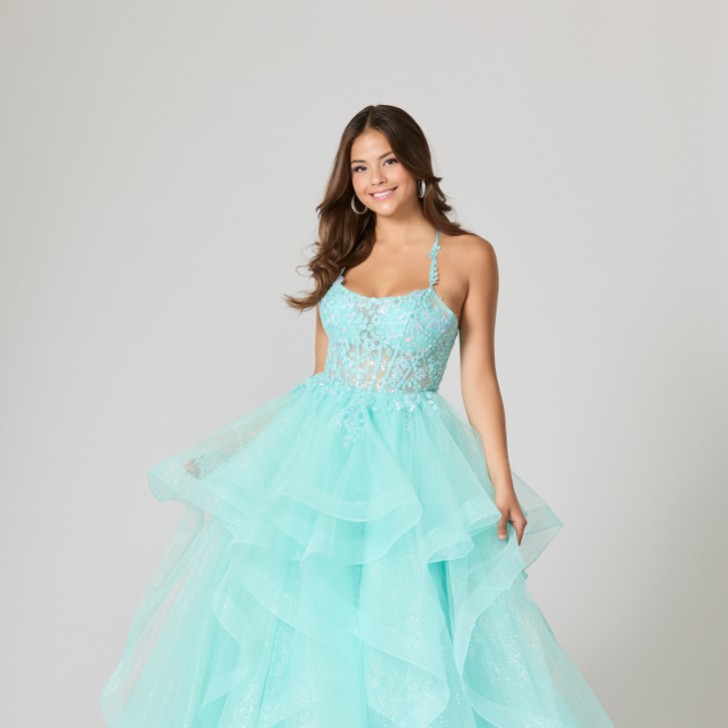 Tiffanys Abby Aqua Blau TFY Abschlussballkleid