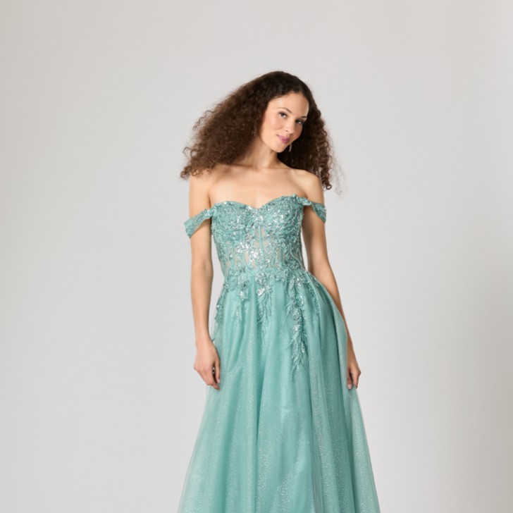 Tiffanys Destiny Robe de bal de fin d'année vert sauge TFY