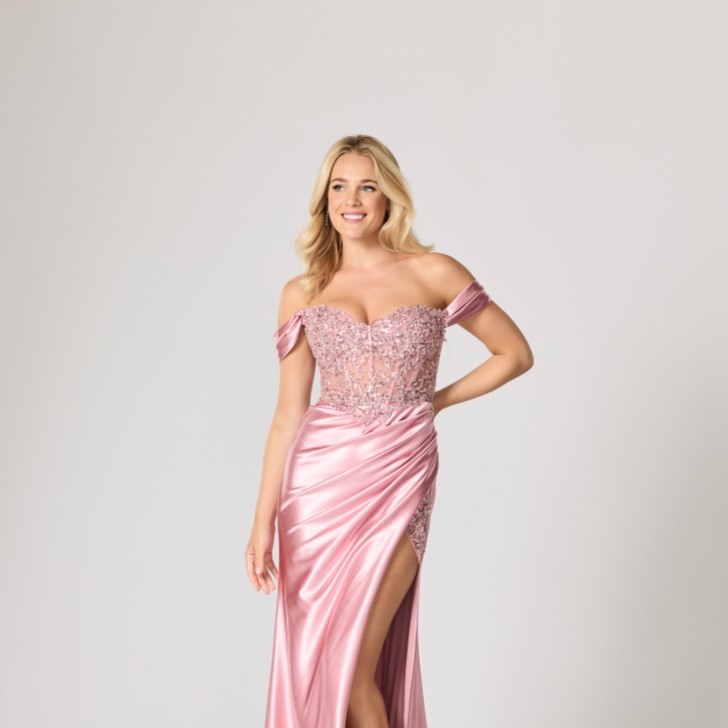 Tiffanys Gia Rose Pink TFY Prom Dress